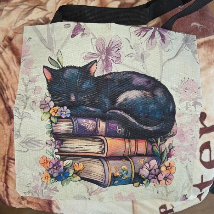 Totebag chat livre