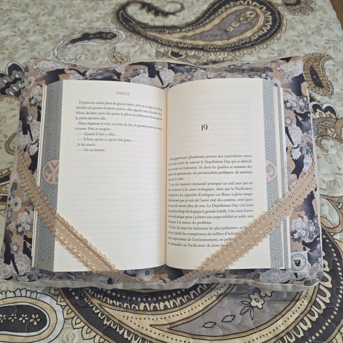 coussin de lecture " patte de velours"