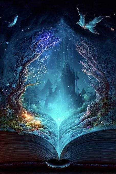 plaid littéraire forêt sortant d'un livre
