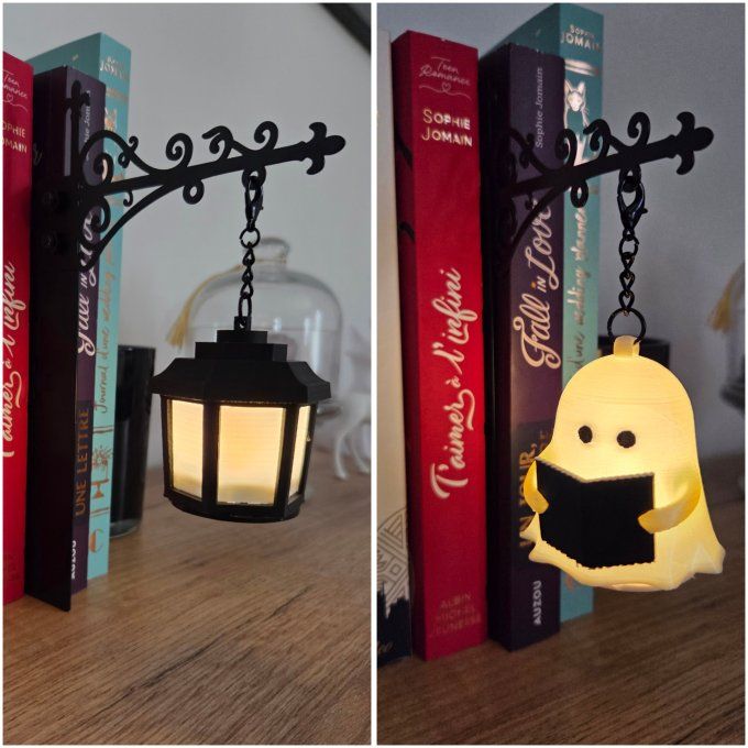 Lanterne vintage ou lampe fantôme lecteur - rechargeable USB – Décoration de bibliothèque