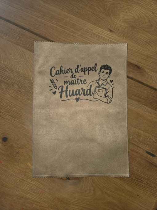 couvre cahier d'appel personnalisé