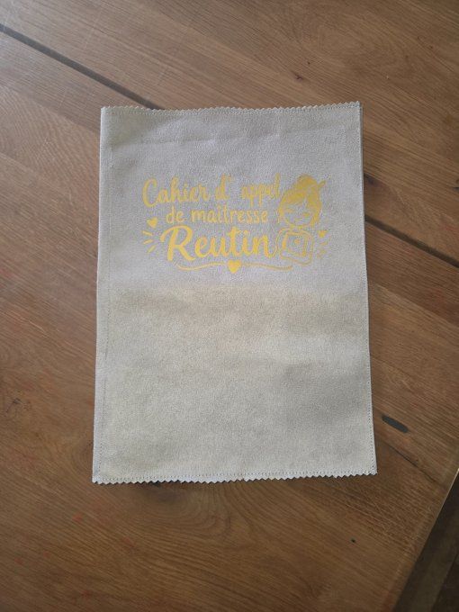couvre cahier d'appel personnalisé