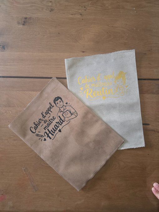 couvre cahier d'appel personnalisé